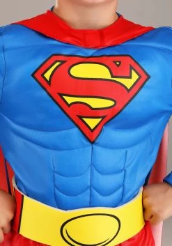 Classic Superman Deluxe Costume For Kids -Halloween Costume Shop classic superman deluxe kids costume alt 3