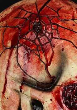 Cracked Skull Latex Mask For Adults -Halloween Costume Shop cracked skull latex mask alt 3