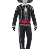Smiffys Dia De Los Muertos Señor Bones Men's Costume