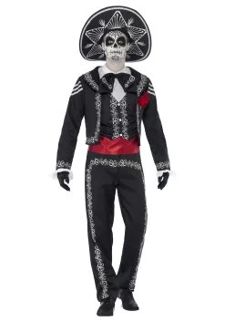 Smiffys Dia De Los Muertos Señor Bones Men's Costume