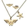 DC Comics Wonder Woman Logo Necklace & Earrings Set -Halloween Costume Shop dc comics wonder woman logo earring necklace set