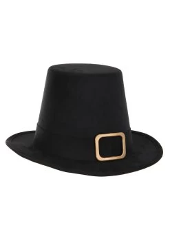 Deluxe Brown Pilgrim Costume Hat -Halloween Costume Shop deluxe pilgrim hat alt 1