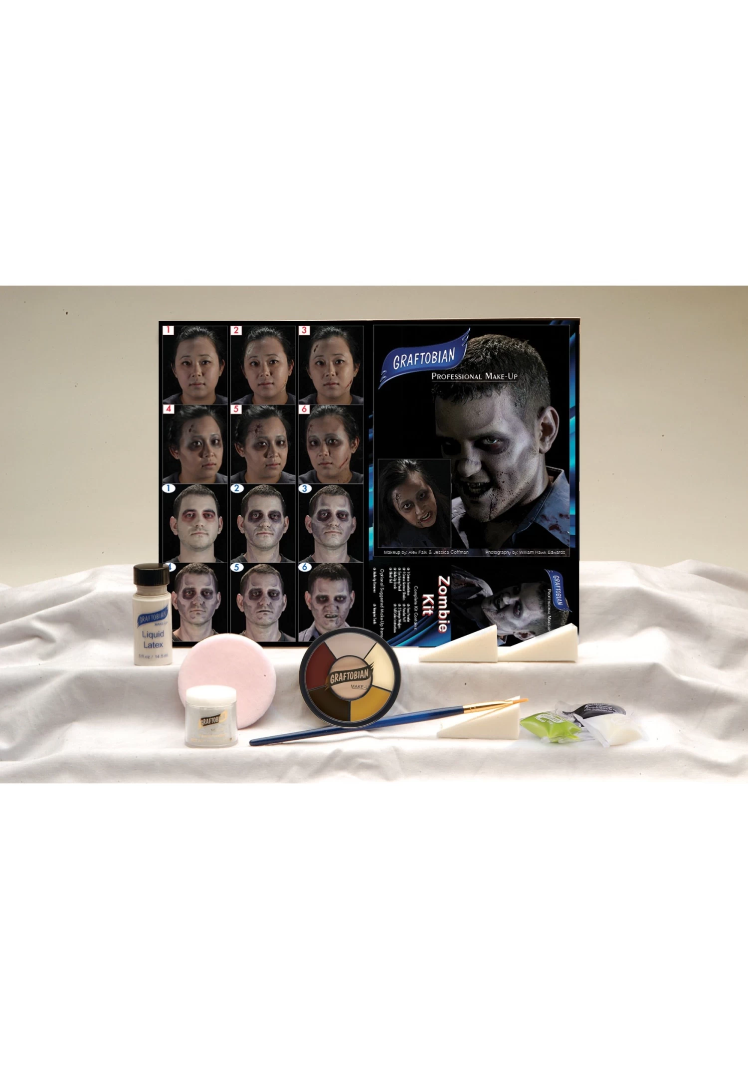 Graftobian Deluxe Zombie Face Makeup Kit 4 Graftobian Deluxe Zombie Face Makeup Kit - Image 2