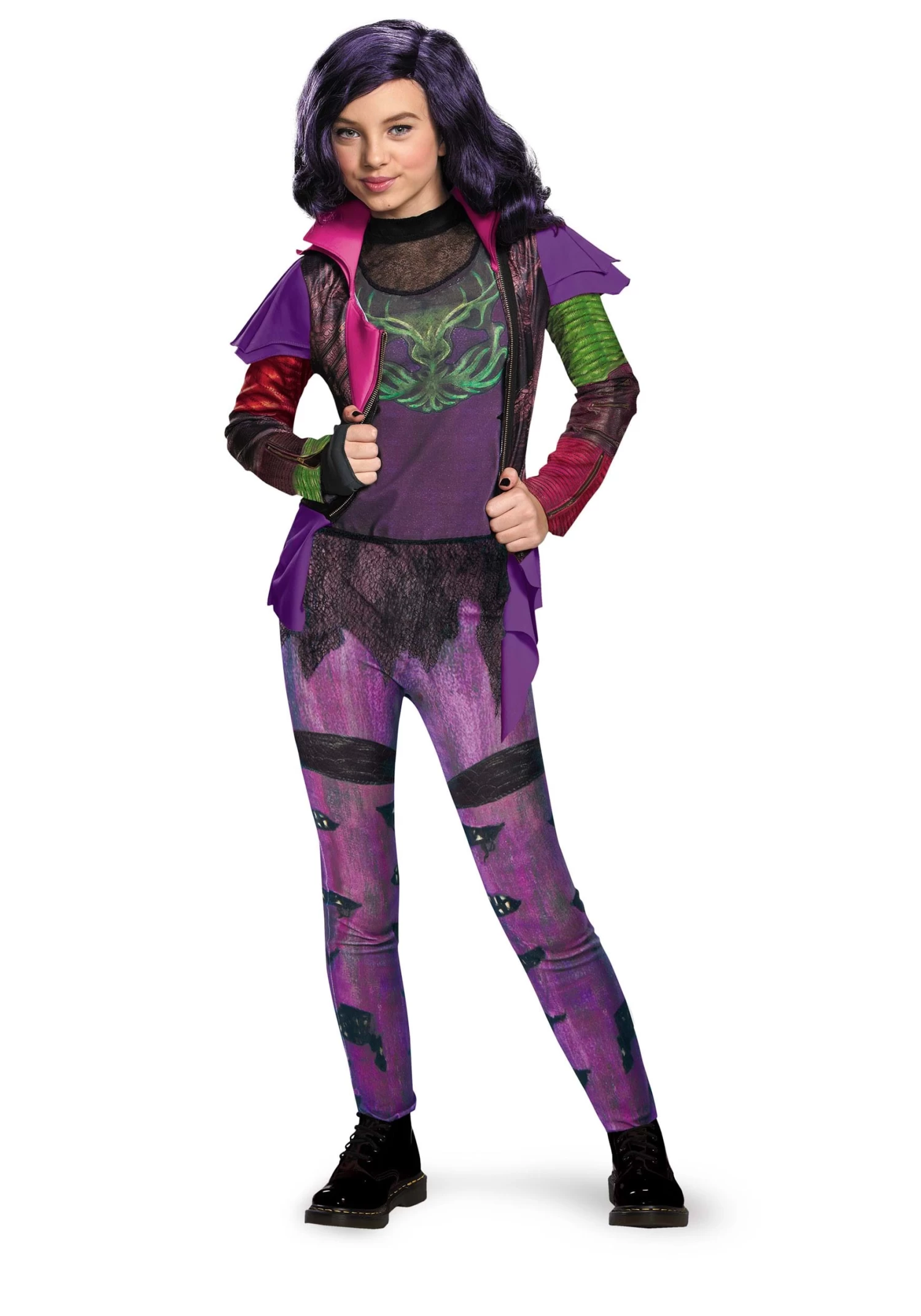 Descendants Deluxe Girl's Mal Costume 3 Descendants Deluxe Girl's Mal Costume