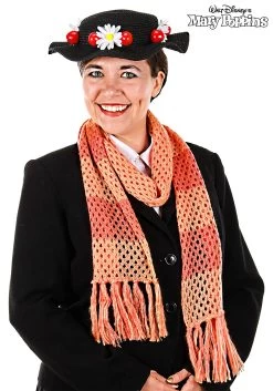 Disney Mary Poppins Classic Black Costume Hat And Scarf