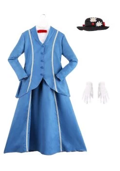 Women's Mary Poppins Blue Coat Costume 17 Women's Mary Poppins Blue Coat Costume -Halloween Costume Shop disney mary poppins womens blue coat costume 6