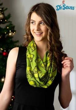 Dr. Seuss The Grinch Jersey Scarf For Women