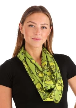 Dr. Seuss The Grinch Jersey Scarf For Women -Halloween Costume Shop dr seuss the grinch jersey scarf alt 4