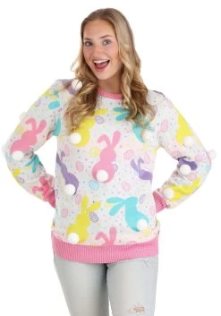 Easter Bunny Adult Ugly Sweater -Halloween Costume Shop easter bunny ugly sweater alt 6