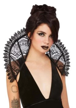 Smiffys Fever Gothic Lace Stand Up Collar