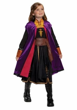 Disguise Deluxe Frozen 2 Girls Anna Costume 9 Disguise Deluxe Frozen 2 Girls Anna Costume -Halloween Costume Shop frozen 2 girls anna deluxe costume alt3