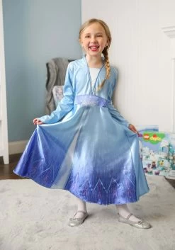 Deluxe Disney Frozen 2 Girls Elsa Costume -Halloween Costume Shop frozen 2 girls elsa deluxe costume alt 3