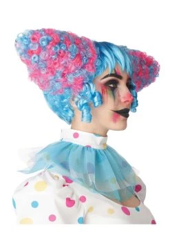 Cotton Candy Clown Funhouse Wig -Halloween Costume Shop funhouse clown cotton candy wig alt 1