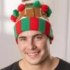 Christmas Gingerbread House Knit Hat -Halloween Costume Shop gingerbread house knit hat