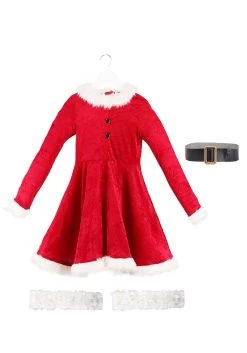Girl Mrs. Claus Costume -Halloween Costume Shop girl mrs claus costume alt 8
