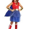 Caped Wonder Woman Costume For Girls -Halloween Costume Shop girls caped wonder woman costume