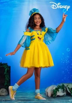 Disney Flounder Costume Dress For Girls