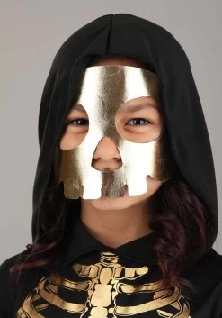 Girl's Gilded Skeleton Costume Dress -Halloween Costume Shop girls gilded skeleton dress costume alt 2