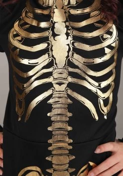 Girl's Gilded Skeleton Costume Dress -Halloween Costume Shop girls gilded skeleton dress costume alt 3