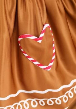 Gingerbread Costume Dress For Girls 11 Gingerbread Costume Dress For Girls -Halloween Costume Shop girls gingerbread costume dress alt 4