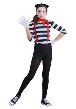 Mime Girl's Costume
