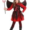 Sparkling Devil Dress Costume For Girls -Halloween Costume Shop girls sparkling devil dress costume