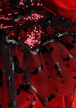 Sparkling Devil Dress Costume For Girls -Halloween Costume Shop girls sparkling devil dress costume alt 5