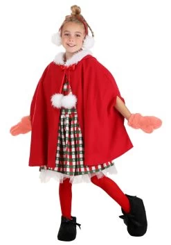 Girl's Dr. Seuss Storybook Cindy Lou Who Costume Dress -Halloween Costume Shop girls storybook christmas girl costume alt 9