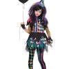 Fun World Twisted Circus Clown Girls Costume -Halloween Costume Shop girls twisted circus clown costume