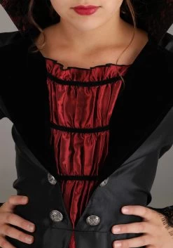 Victorian Vampiress Costume For Girls -Halloween Costume Shop girls victorian vampiress costume alt 2