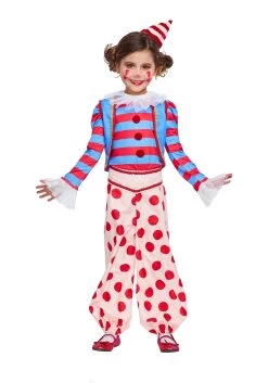 Vintage Clown Costume For Girls
