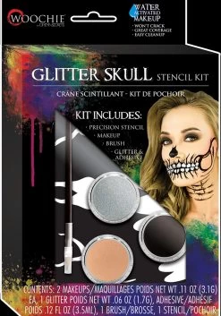 Glitter Skull Stencil And Makeup Kit