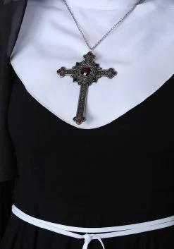 Nun Gothic Cross Necklace -Halloween Costume Shop gothic cross necklace alt 3