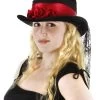 Gothic Red Rose Top Hat -Halloween Costume Shop gothic rose top hat