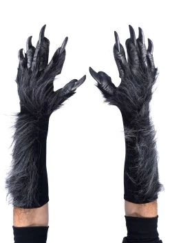 Adults Grey Wolf Gloves