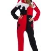 Harley Quinn Women's Jumpsuit -Halloween Costume Shop harley quinn adult onesie