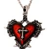 Heart Necklace With Cross -Halloween Costume Shop heart necklace w cross