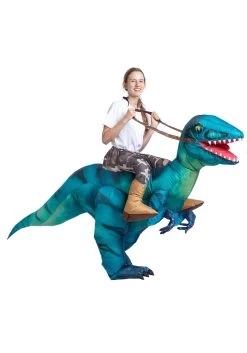 Inflatable Raptor Ride-On Costume For Adults -Halloween Costume Shop inflatable adult raptor ride on costume alt 2