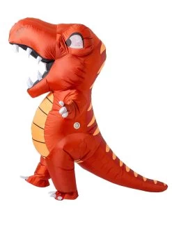 Inflatable Red Dinosaur Costume For Adults -Halloween Costume Shop inflatable adult red dino costume alt 2