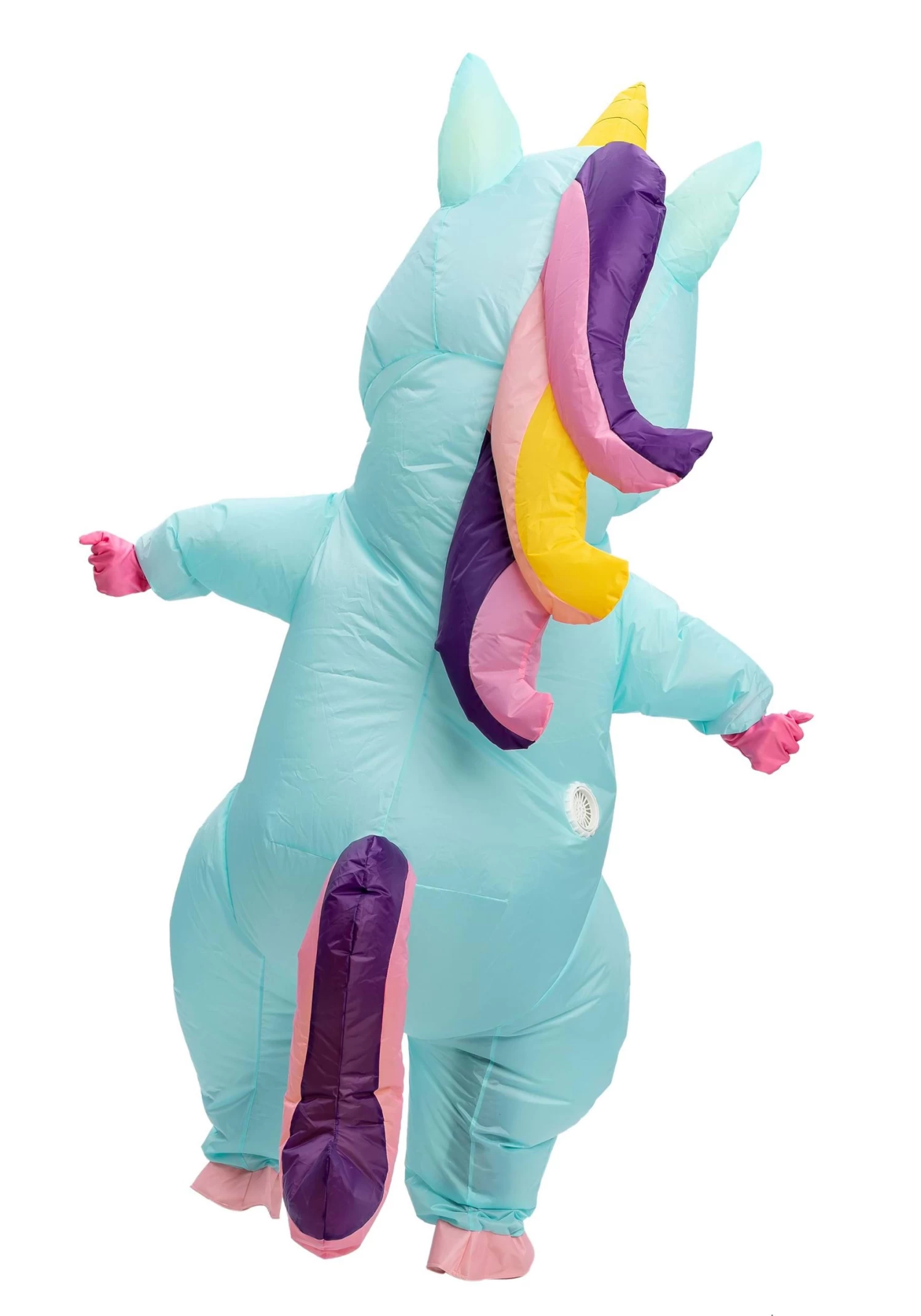 Inflatable Blue Unicorn Costume For A Child 4 Inflatable Blue Unicorn Costume For A Child - Image 2
