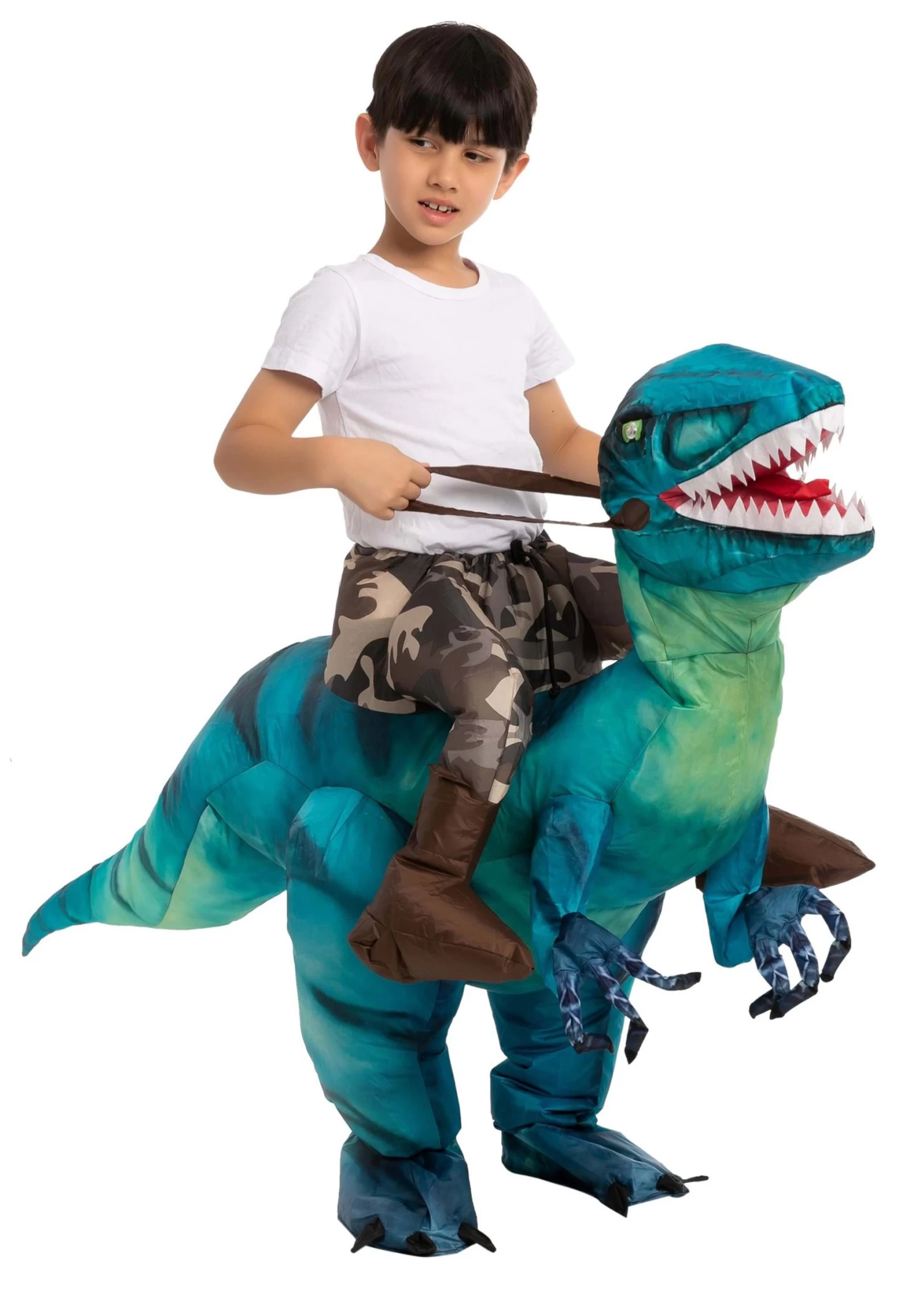 Inflatable Raptor Ride-On Costume For Children 4 Inflatable Raptor Ride-On Costume For Children - Image 2