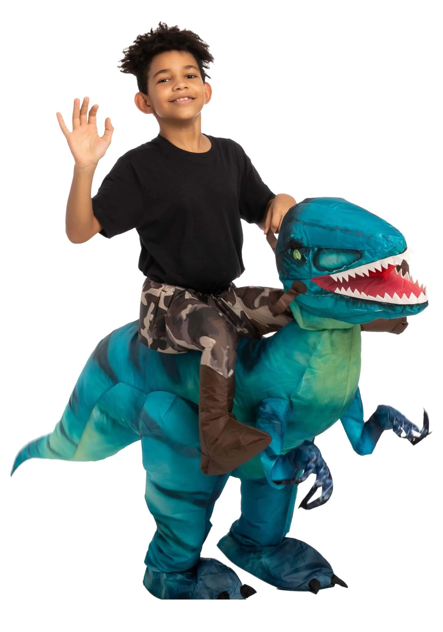 Inflatable Raptor Ride-On Costume For Children 3 Inflatable Raptor Ride-On Costume For Children