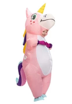 Kids Pink Unicorn Costume Inflatable 8 Kids Pink Unicorn Costume Inflatable -Halloween Costume Shop inflatable kids pink unicorn costume alt 1