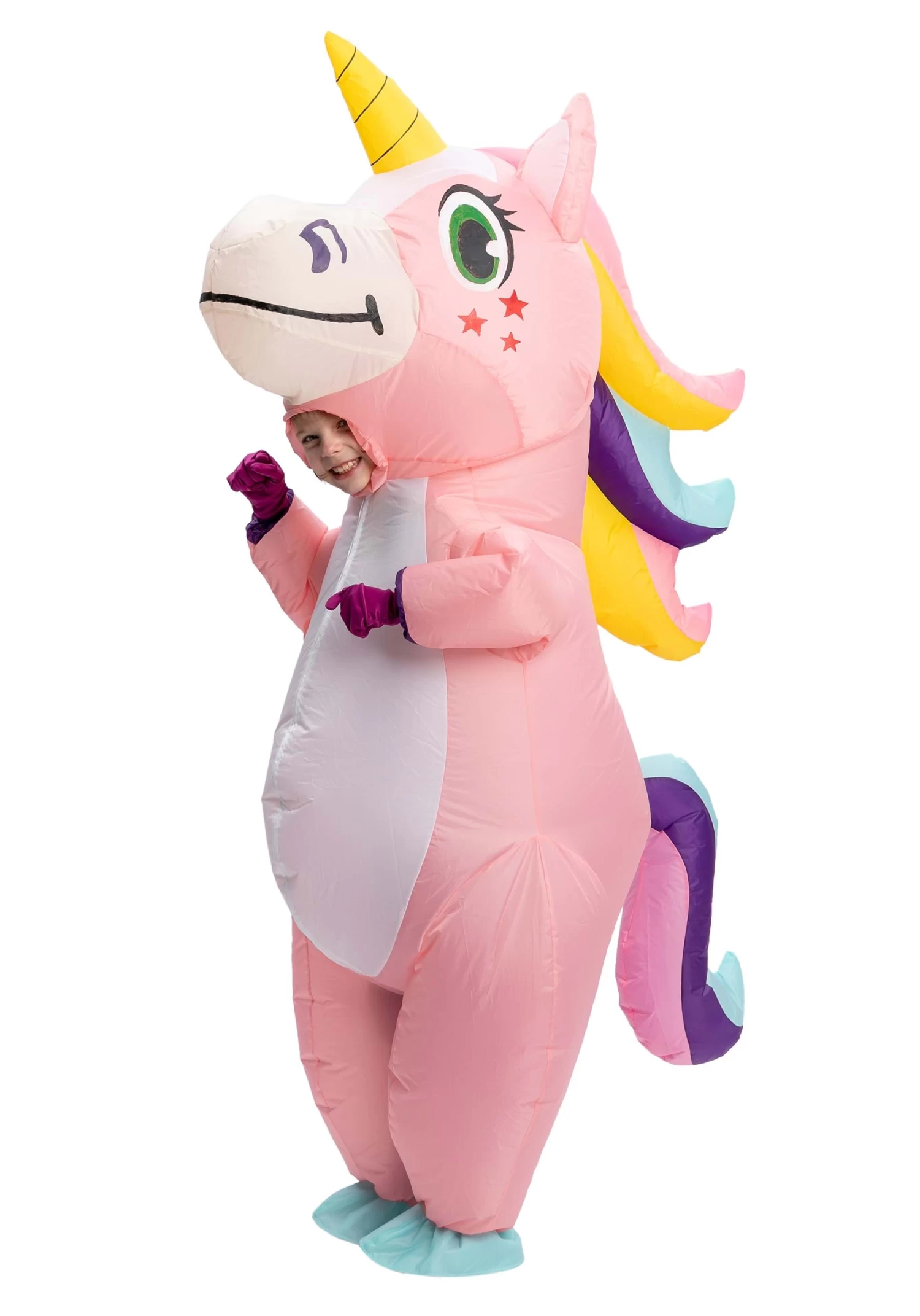 Kids Pink Unicorn Costume Inflatable 6 Kids Pink Unicorn Costume Inflatable - Image 4