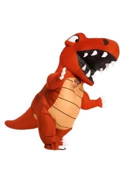 Inflatable Red Dino Costume For Kids -Halloween Costume Shop inflatable kids red dino costume alt 2 upd