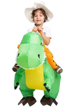 Inflatable T-Rex Ride-On Costume For Kids 9 Inflatable T-Rex Ride-On Costume For Kids -Halloween Costume Shop inflatable kids t rex ride on costume alt 2