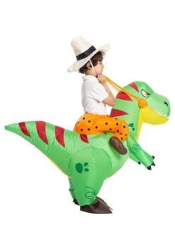 Inflatable T-Rex Ride-On Costume For Kids 11 Inflatable T-Rex Ride-On Costume For Kids -Halloween Costume Shop inflatable kids t rex ride on costume alt 4