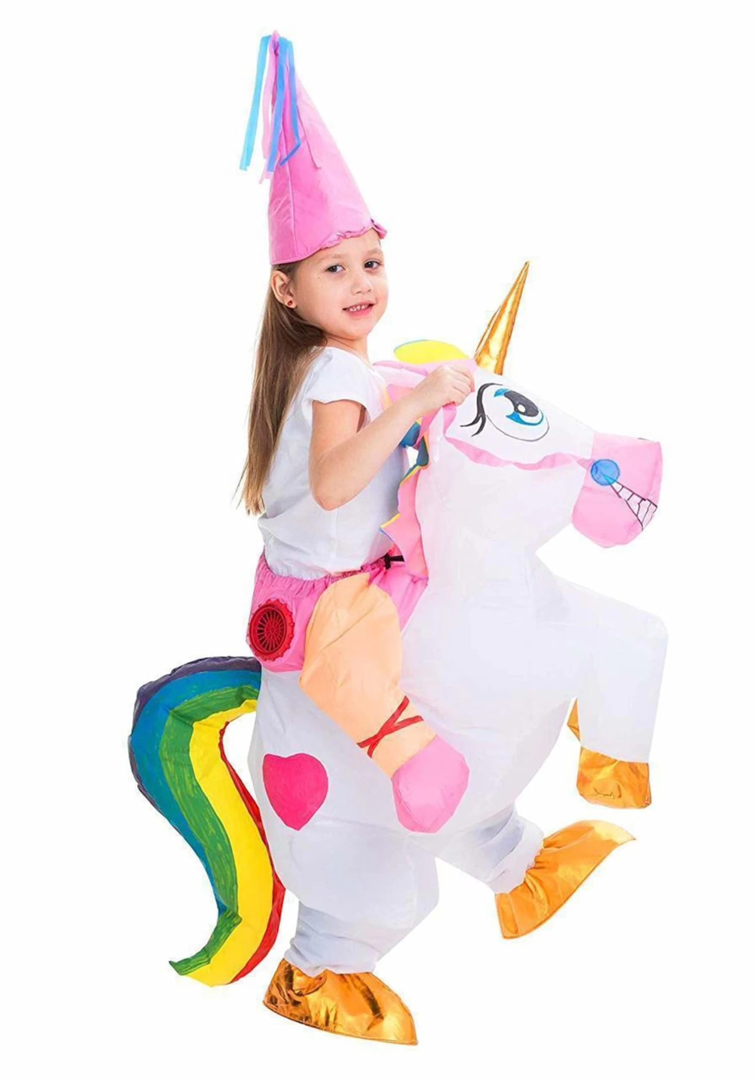 Inflatable Unicorn Ride-On Costume For Kids 4 Inflatable Unicorn Ride-On Costume For Kids - Image 2