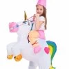 Inflatable Unicorn Ride-On Costume For Kids -Halloween Costume Shop inflatable kids unicorn ride on costume