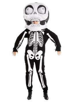 Adult Inflatable Skull Bobblehead Costume Mask -Halloween Costume Shop inflatable skull bobblehead alt 3